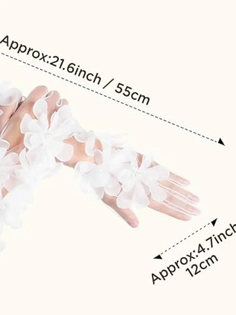 Mesh White Gloves